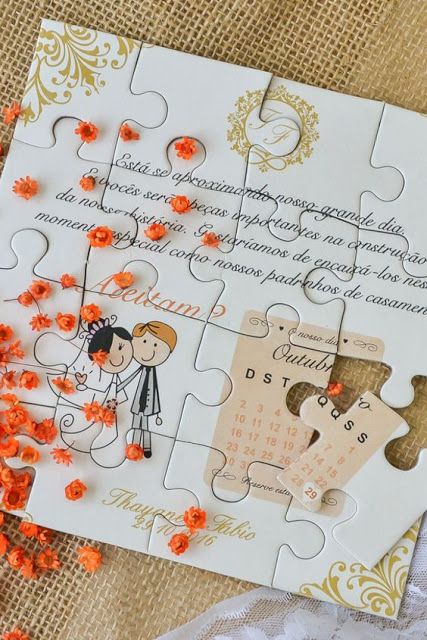 partecipazioni matrimonio puzzle