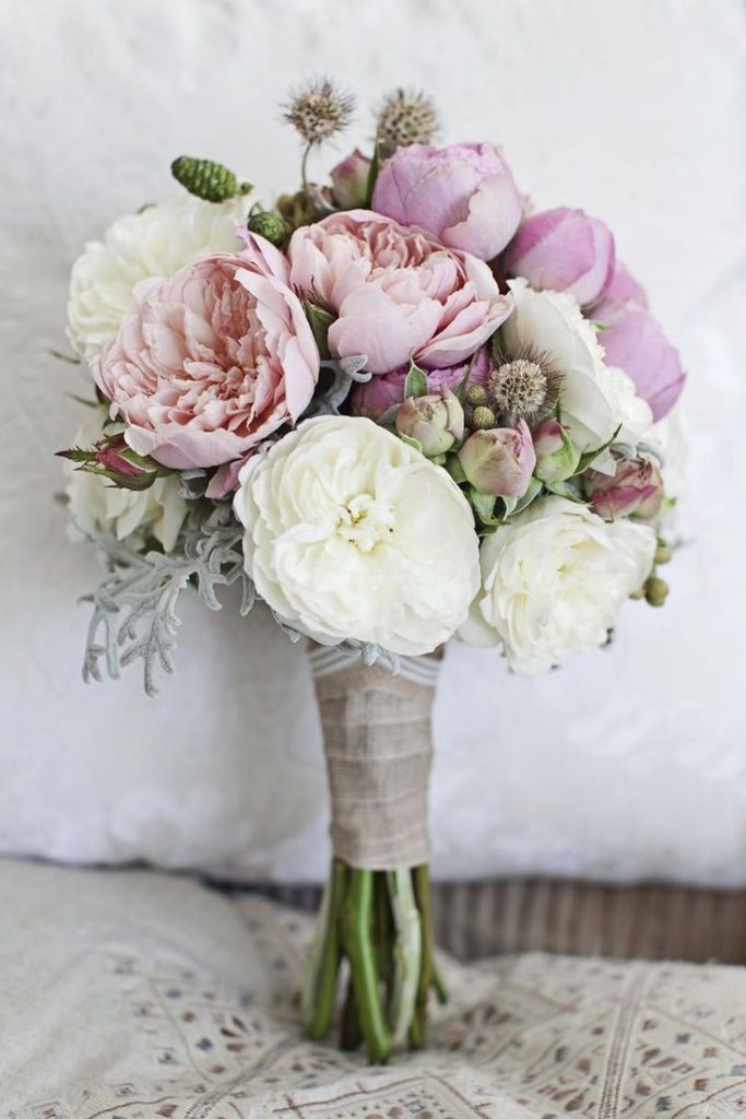Set Corpetto Da Polso E Boutonniere Fiori Artificiali | Peonia E Rosa Fatte A Mano | Per Sposi, Matrimoni, Balli E Anniversari | Colore Rosa