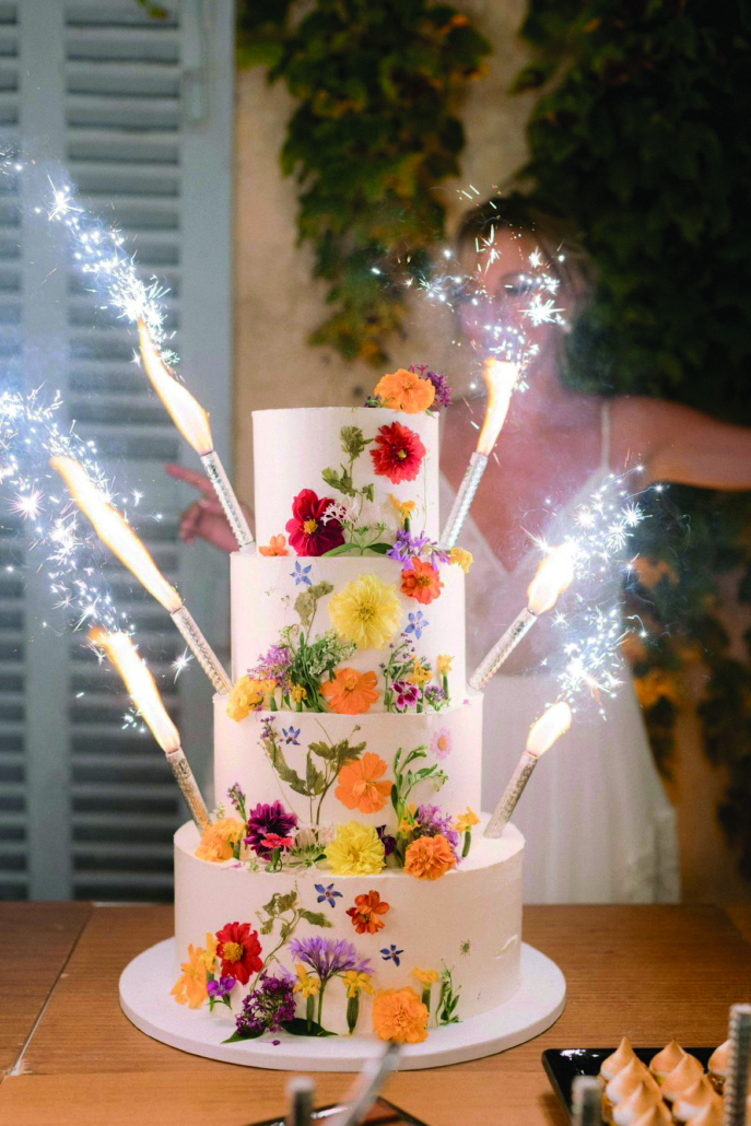 torta nuziale floreale