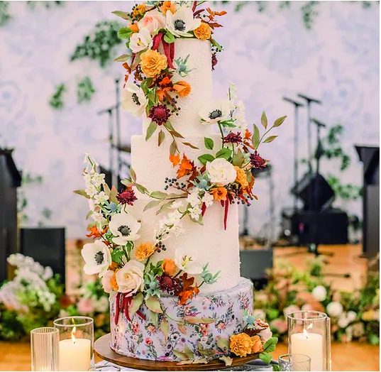 torta nuziale floreale
