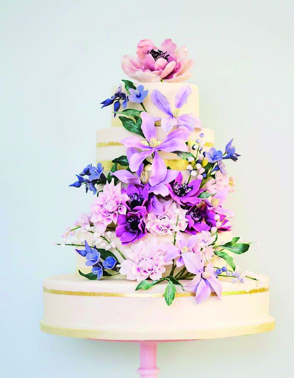 torta nuziale floreale
